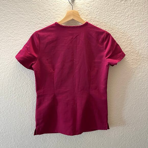 Rare FIGS Women’s Casma Three Pocket Scrub Top XXS Dark Magenta PO 2189 - Picture 2 of 5
